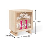 Personalized Cute Cartoon Wooden Money Boxes with Name Birthday Gift for Kids