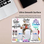 Personalisierte Spaß Cartoon Bleistift Apfel lehren Liebe inspirieren rutschfeste Mauspad mit Namen Wertschätzung zurück zu Schule Geschenk für Lehrer