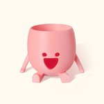 Personalised 3D Printed Cute Smiley Face Crochet Knitting Yarn Bowl with Name Multicolor Available Funny Birthday Gift for Mom Grandma