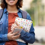 Personalised Waterproof Spring Wildflowers Book Sleeve Cover with Book Title and Name Back to School Appreciation Gift for Teacher Reading Lover