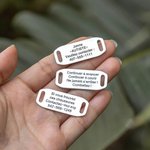 Etiquette de Chaussure Personnalisée avec Texte Gravé en Acier Inoxydable Cadeau d'Anniversaire pour les Coureurs Cyclistes