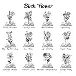 Libro de nacimiento personalizado en forma de corazón Flor Marcapáginas de piel con nombre y texto Cumpleaños Graduación Regalo para amante de los lib