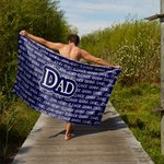 Personalisiertes Schnell-Trocknen Strandtuch mit Namen Badetuch Sommer Accessoire Geburtstag Geschenk für Familie