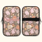 Personalisierte Retro Blume Pickleball Paddles Wasser Cup Pouch mit verstellbarer Schnalle Geburtstag Geschenk für Sportliebhaber