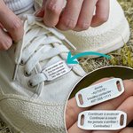 Etiquette de Chaussure Personnalisée avec Texte Gravé en Acier Inoxydable Cadeau d'Anniversaire pour les Coureurs Cyclistes