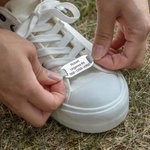 Etiquette de Chaussure Personnalisée avec Texte Gravé en Acier Inoxydable Cadeau d'Anniversaire pour les Coureurs Cyclistes
