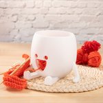 Personalised 3D Printed Cute Smiley Face Crochet Knitting Yarn Bowl with Name Multicolor Available Funny Birthday Gift for Mom Grandma