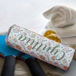 Personalised Retro Floral Pickleball Peak Racket 20oz Name Skinny Tumbler with Lid Straw and Cleaning Brush Birthday Gift for Pickleball Lover