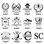 Personalisierte PU Leder graviert Monogramm Golf Tasche mit Zigarrenschneider Befeuchter Set Vatertag Hochzeit Geschenk für Golfliebhaber