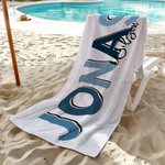 Personalized Colourful Name Beach Towel Super Absorbent Quick Dry Sand Free Summer Vacation Birthday Party Gift for Girl Woman