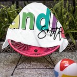 Personalized Colourful Name Beach Towel Super Absorbent Quick Dry Sand Free Summer Vacation Birthday Party Gift for Girl Woman