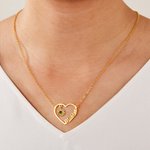 Personalisierte Sie sind mein Sonnenschein herzförmige Sonnenblume Name Halskette mit Geburtsstein Geburtstag Jahrestag Geschenk für sie