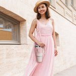 Personalized Floral Pattern Birth Flower Water Bottle Carrier Bag Pouch for 40oz Stanley Tumbler with Adjustable Strap Birthday Gift for Her