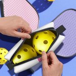 Personalised Multicolor Shadow Monogram Initials Pickleball Pouch Makeup Bag with Wrist Strap Birthday Sport Team Gift for Pickleball Lovers