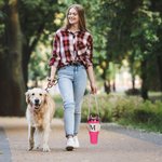 Personalized Floral Pattern Birth Flower Water Bottle Carrier Bag Pouch for 40oz Stanley Tumbler with Adjustable Strap Birthday Gift for Her