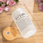 Henkilökohtainen sielu Sisko 20oz himmeä voi lasi nimi ja bambu kansi syntymäpäivä ystävyys lahja Besties sisaret