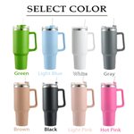 Personalisierte Pickleball Schatten Monogramm 40oz Becher mit Strohhalm große Kapazität Reise-Zubehör Geburtstagsgeschenk für Pickleball Liebhaber