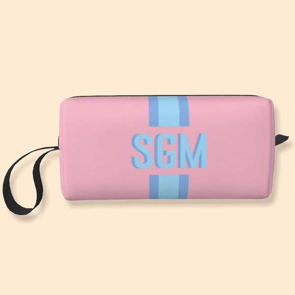 Gepersonaliseerde Multicolor Schaduw Monogram Initialen Pickleball Pouch Make-up tasje met polsbandje Verjaardag Sport Team Gift voor Pickleball liefh