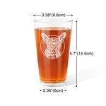 Henkilökohtainen kaiverrettu luonnos Lemmikkieläinten muotokuva valokuva 16oz Pint lasi nimellä Syntymäpäivä Housewarming lahja lemmikkieläinten ystäv