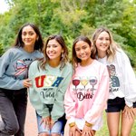 Personalised Red White Blue USA Flag Bow Heart Letters 4th of July 1776 Sweatshirt with Name American Independence Day Gift for Her