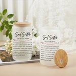 Henkilökohtainen sielu Sisko 20oz himmeä voi lasi nimi ja bambu kansi syntymäpäivä ystävyys lahja Besties sisaret