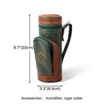 Personalisierte PU Leder graviert Monogramm Golf Tasche mit Zigarrenschneider Befeuchter Set Vatertag Hochzeit Geschenk für Golfliebhaber