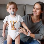 Personalized 100% Cotton Cute Jungle Animal Baby Onesie Kid T-shirt with Name Baby Shower Birthday Gift for Newborn Kid