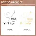 Personalized Airplane Heart Route Leather Passport Holder Luggage Tag Set with Name Travel Accessories Gift for Travel Lover