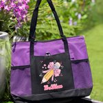 Personalised Pink Coquette Bow Pencil Design Tote Bag with Name Large Capacity Travel Accessory Teacher's Day Appreciation Gift for Teacher