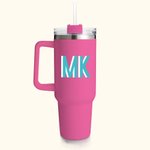 Personalisierte Multicolor Schatten Monogramm große Kapazität 40oz Name Tumbler mit Griff Deckel und Stroh Geburtstag Party Sport Geschenk für sie
