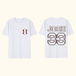 T-Shirt Enfant Adulte Personnalisé avec Nom et Numéro Cadeau Anniversaire pour Amoureux de Baseball