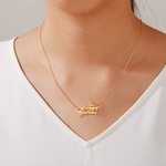 Personalizada Minimalista Dos Nombres Árabes Caligrafía Collar Islam Eid Cumpleaños Aniversario Regalo para Pareja Mejor Amigo