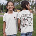 T-Shirt Enfant Adulte Personnalisé avec Nom et Numéro Cadeau Anniversaire pour Amoureux de Baseball