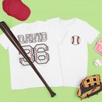 T-Shirt Enfant Adulte Personnalisé avec Nom et Numéro Cadeau Anniversaire pour Amoureux de Baseball