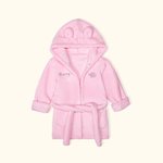 Peignoir Bébé en Polaire Personnalisés avec Nom Brodé Vêtements de Nuit Oreilles d'Ours Linge Bon pour la Peau Cadeau pour Nouveau-Né Nouvelle Maman