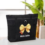 Personalized Pencil Coquette Bow Large Capacity Tote Bag with Name Teacher's Day Appreciation Gift for Teacher
