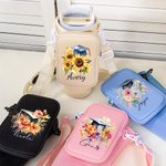 Bouquet di fiori personalizzato Nome del tappo di laurea Bottiglia d'acqua Borsa Pouch per 40 oz Stanley Tumbler Regalo di laurea per i laureati
