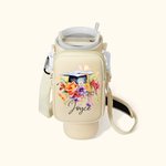 Bouquet di fiori personalizzato Nome del tappo di laurea Bottiglia d'acqua Borsa Pouch per 40 oz Stanley Tumbler Regalo di laurea per i laureati