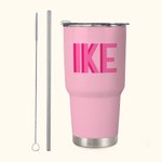 Personalised Shadow Monogram Staniniess Steel 30oz Tumbler with Straw Best Friend Graduation Gift for Her