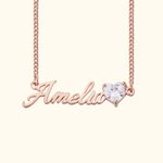 Henkilökohtainen Minimalismi Sydän Birthstone nimi kaulakoru Syntymäpäivä Vuosipäivä lahja naisille