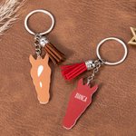 Personalized Horse Facial Marking Silhouette Acrylic Keychain with Text  and Tassel Equestrians Horse Riding Accessory Gift for Horse Lover