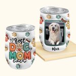 Personalisierte Best Dog Mom Ever 3D-Effekt 12oz Becher mit Foto und Name Geburtstag Muttertag Geschenk für Hundeliebhaber