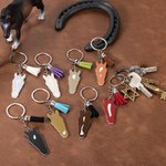 Personalized Horse Facial Marking Silhouette Acrylic Keychain with Text  and Tassel Equestrians Horse Riding Accessory Gift for Horse Lover