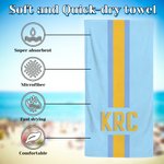Personalised Quick Dry Sand Free Shadow Monogram Stripe Beach Towel Summer Vacation Travel Essentials Birthday Gift for Her
