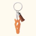 Personalized Horse Facial Marking Silhouette Acrylic Keychain with Text  and Tassel Equestrians Horse Riding Accessory Gift for Horse Lover