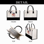 Bouquet di fiori personalizzato Cappello di laurea Borsa di tela con nome Regalo di laurea commemorativo di grande capacità per lei