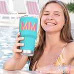 Personalised Shadow Monogram Staniniess Steel 30oz Tumbler with Straw Best Friend Graduation Gift for Her