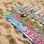 Gepersonaliseerde Sisters By Heart Cartoon Zachte Sneldrogende Zandvrije Strandhanddoek met 1-6 Meisjes Vakantie Strand Accessoires Cadeau voor Vriend