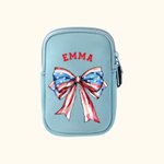 Personalized Waterproof American Flag 1776 Bow Tie Water Bottle Pouch Bag for Stanley Cup 4th of July Independence Day Gift for Family