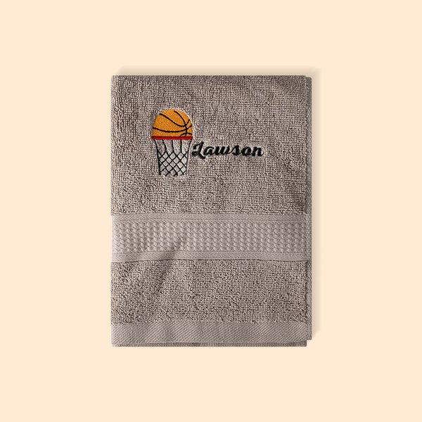 Henkilökohtainen Super imukykyinen koripallo teema kirjonta puuvilla Gym pyyhe nimi syntymäpäivä urheilu lahja koripallo ystäville